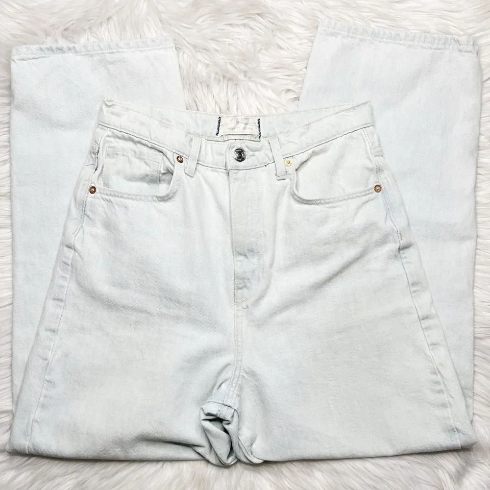 Free People Wide Leg Jeans Light Denim Wash Size 27